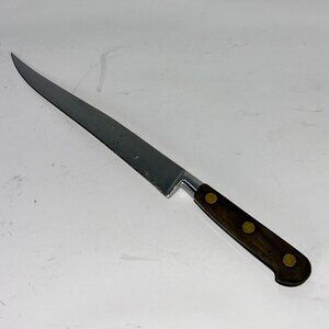 Sabatier 12" Kitchen Knife 4 Stars Inox Elephant Logo France Wood Handle NOTE